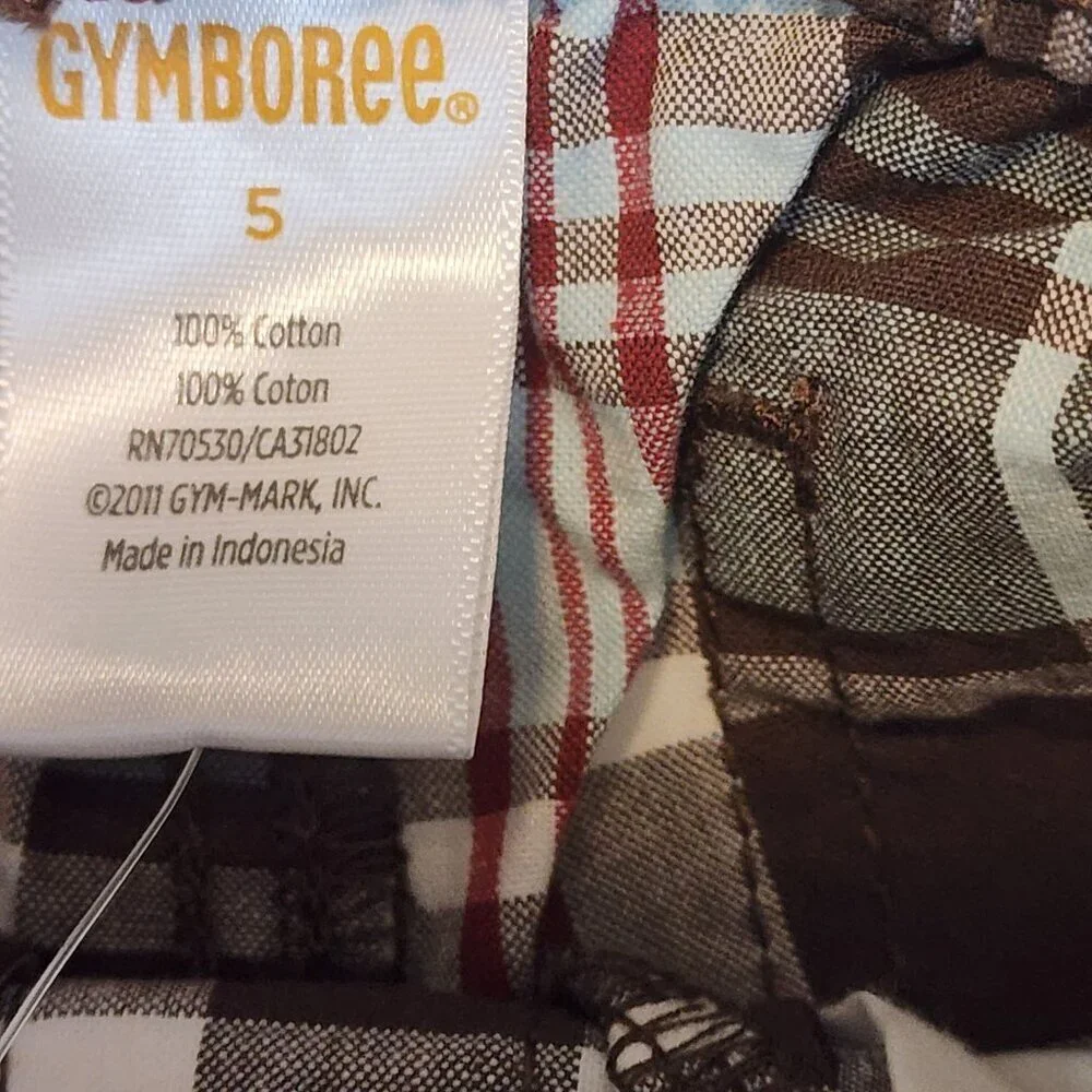 Gymboree sz 5 boy plaid shorts New spring 2012